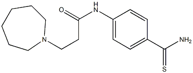 3-(azepan-1-yl)-N-(4-carbamothioylphenyl)propanamide Struktur