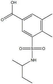 3-(butan-2-ylsulfamoyl)-4,5-dimethylbenzoic acid Struktur