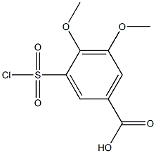 3-(chlorosulfonyl)-4,5-dimethoxybenzoic acid Struktur