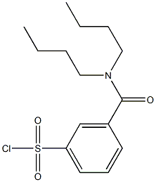 3-(dibutylcarbamoyl)benzene-1-sulfonyl chloride Struktur