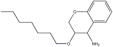 3-(heptyloxy)-3,4-dihydro-2H-1-benzopyran-4-amine Struktur