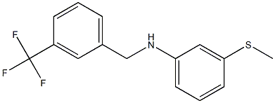 3-(methylsulfanyl)-N-{[3-(trifluoromethyl)phenyl]methyl}aniline Struktur