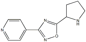 3-(pyridin-4-yl)-5-(pyrrolidin-2-yl)-1,2,4-oxadiazole Struktur