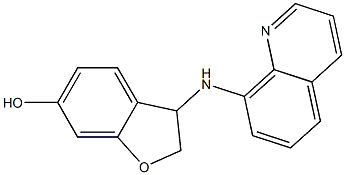 3-(quinolin-8-ylamino)-2,3-dihydro-1-benzofuran-6-ol Struktur