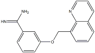 3-(quinolin-8-ylmethoxy)benzene-1-carboximidamide Struktur