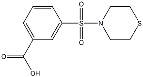 3-(thiomorpholine-4-sulfonyl)benzoic acid Struktur