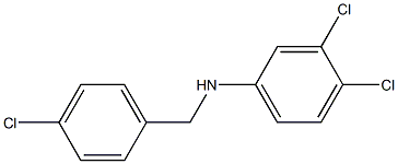 3,4-dichloro-N-[(4-chlorophenyl)methyl]aniline Struktur