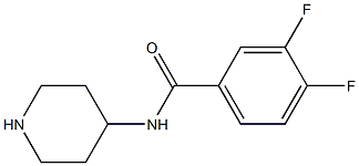 3,4-difluoro-N-(piperidin-4-yl)benzamide Struktur