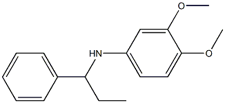 3,4-dimethoxy-N-(1-phenylpropyl)aniline Struktur