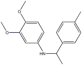 3,4-dimethoxy-N-[1-(4-methylphenyl)ethyl]aniline Struktur