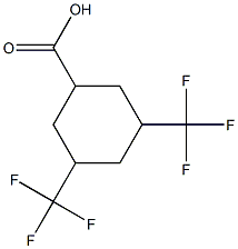 3,5-bis(trifluoromethyl)cyclohexane-1-carboxylic acid Struktur