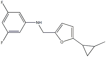 3,5-difluoro-N-{[5-(2-methylcyclopropyl)furan-2-yl]methyl}aniline Struktur