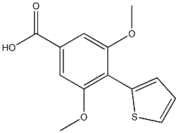 3,5-dimethoxy-4-thien-2-ylbenzoic acid Struktur