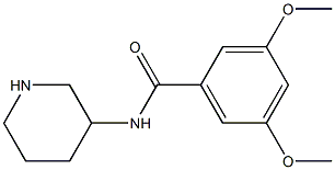 3,5-dimethoxy-N-(piperidin-3-yl)benzamide Struktur