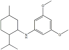 3,5-dimethoxy-N-[5-methyl-2-(propan-2-yl)cyclohexyl]aniline Struktur