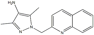 3,5-dimethyl-1-(quinolin-2-ylmethyl)-1H-pyrazol-4-amine Struktur