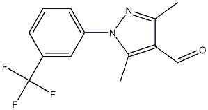 3,5-dimethyl-1-[3-(trifluoromethyl)phenyl]-1H-pyrazole-4-carbaldehyde Struktur