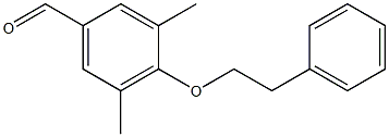 3,5-dimethyl-4-(2-phenylethoxy)benzaldehyde Struktur