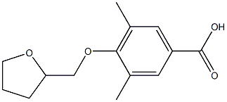 3,5-dimethyl-4-(oxolan-2-ylmethoxy)benzoic acid Struktur