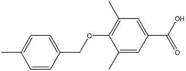 3,5-dimethyl-4-[(4-methylphenyl)methoxy]benzoic acid Struktur