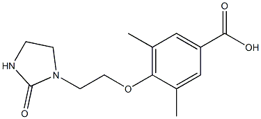 3,5-dimethyl-4-[2-(2-oxoimidazolidin-1-yl)ethoxy]benzoic acid Struktur