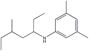 3,5-dimethyl-N-(5-methylheptan-3-yl)aniline Struktur