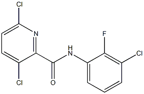 3,6-dichloro-N-(3-chloro-2-fluorophenyl)pyridine-2-carboxamide Struktur