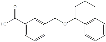 3-[(1,2,3,4-tetrahydronaphthalen-1-yloxy)methyl]benzoic acid Struktur