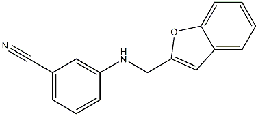 3-[(1-benzofuran-2-ylmethyl)amino]benzonitrile Struktur