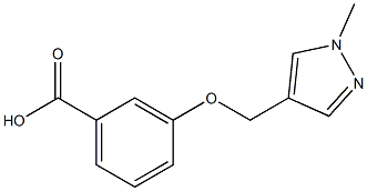 3-[(1-methyl-1H-pyrazol-4-yl)methoxy]benzoic acid Struktur