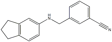 3-[(2,3-dihydro-1H-inden-5-ylamino)methyl]benzonitrile Struktur