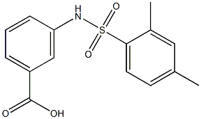 3-[(2,4-dimethylbenzene)sulfonamido]benzoic acid Struktur