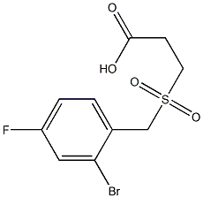 3-[(2-bromo-4-fluorobenzyl)sulfonyl]propanoic acid Struktur