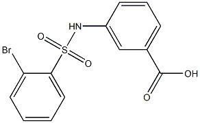 3-[(2-bromobenzene)sulfonamido]benzoic acid Struktur