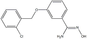 3-[(2-chlorobenzyl)oxy]-N'-hydroxybenzenecarboximidamide Struktur