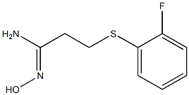 3-[(2-fluorophenyl)sulfanyl]-N'-hydroxypropanimidamide Struktur