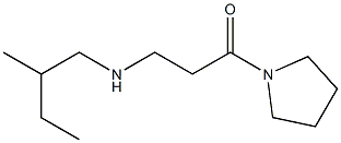 3-[(2-methylbutyl)amino]-1-(pyrrolidin-1-yl)propan-1-one Struktur