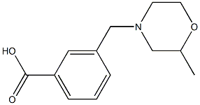 3-[(2-methylmorpholin-4-yl)methyl]benzoic acid Struktur