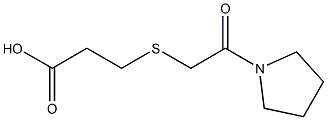 3-[(2-oxo-2-pyrrolidin-1-ylethyl)thio]propanoic acid Struktur