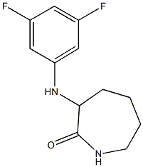 3-[(3,5-difluorophenyl)amino]azepan-2-one Struktur