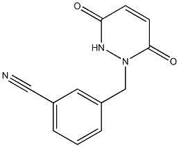 3-[(3,6-dioxo-3,6-dihydropyridazin-1(2H)-yl)methyl]benzonitrile Struktur