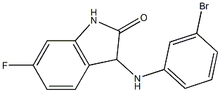 3-[(3-bromophenyl)amino]-6-fluoro-2,3-dihydro-1H-indol-2-one Struktur