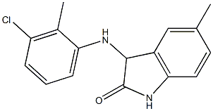 3-[(3-chloro-2-methylphenyl)amino]-5-methyl-2,3-dihydro-1H-indol-2-one Struktur