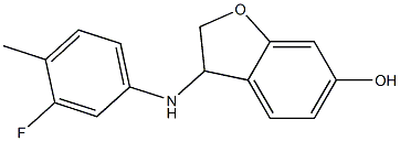 3-[(3-fluoro-4-methylphenyl)amino]-2,3-dihydro-1-benzofuran-6-ol Struktur