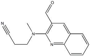 3-[(3-formylquinolin-2-yl)(methyl)amino]propanenitrile Struktur