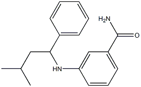 3-[(3-methyl-1-phenylbutyl)amino]benzamide Struktur