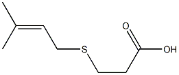 3-[(3-methylbut-2-enyl)thio]propanoic acid Struktur