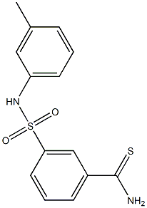 3-[(3-methylphenyl)sulfamoyl]benzene-1-carbothioamide Struktur