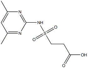 3-[(4,6-dimethylpyrimidin-2-yl)sulfamoyl]propanoic acid Struktur