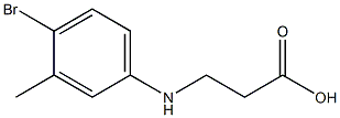 3-[(4-bromo-3-methylphenyl)amino]propanoic acid Struktur